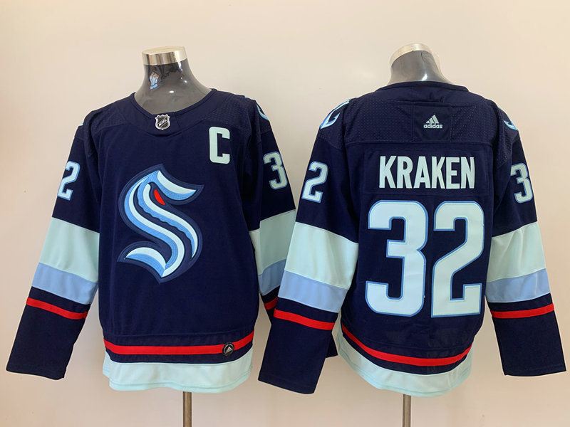 Men New Seattle Kraken #32 Kraken blue NHL Jerseys